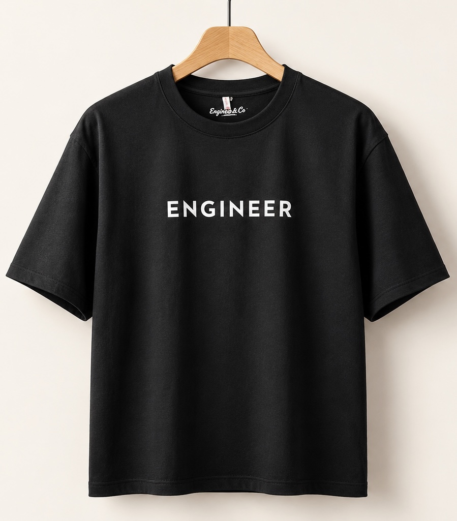 The Builder Standard tee — ENGINEER front print